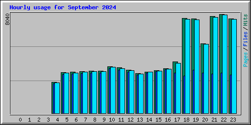 Hourly usage for September 2024