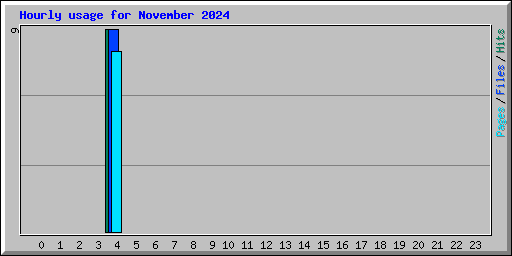 Hourly usage for November 2024